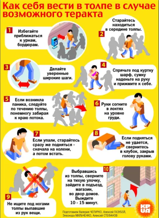 Как вести себя при панике в толпе во время террористического акта